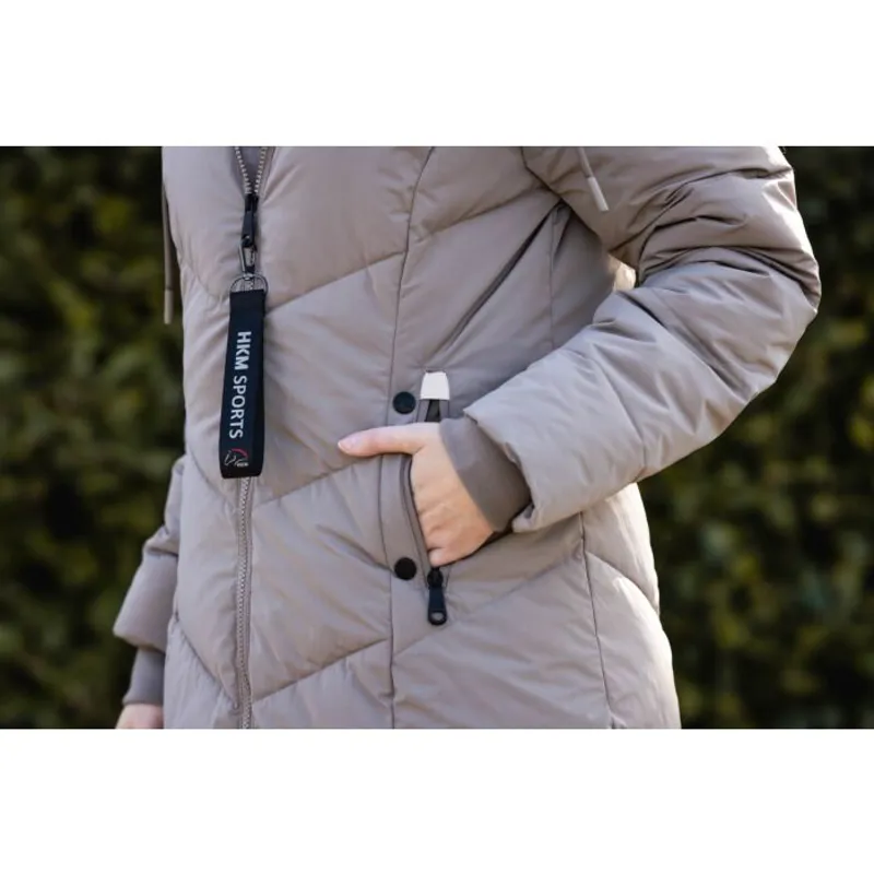HKM Toronto Quilted Coat Ladies in Taupe-3