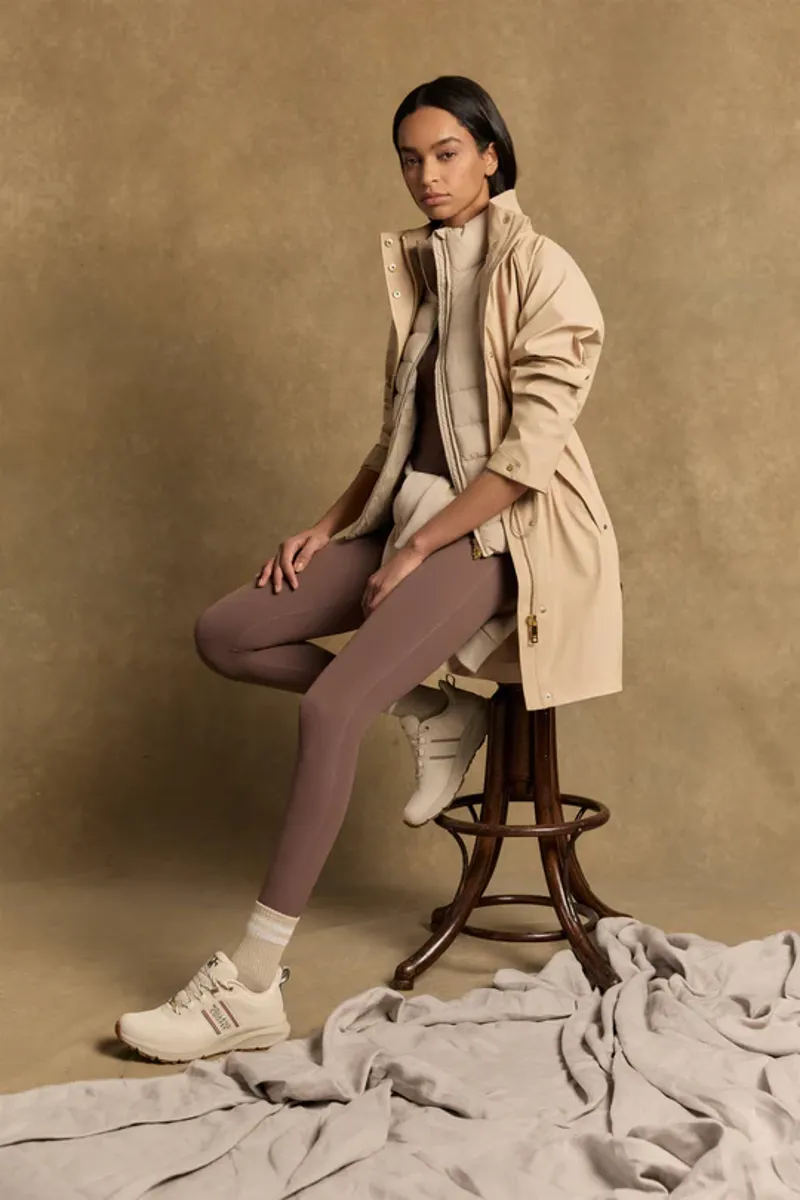 Holland Cooper Burghley Waterproof Trainer Ladies in Ecru-1