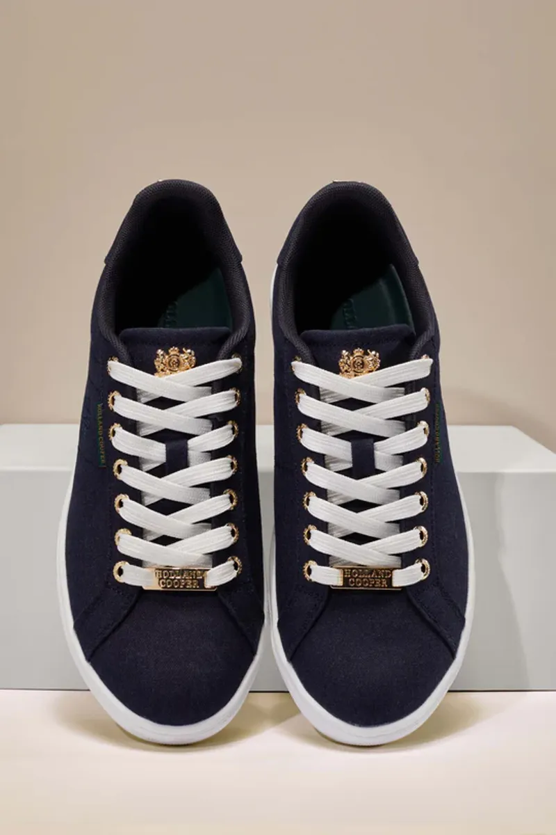 Holland Cooper Chelsea Court Trainer Ladies in Ink Navy