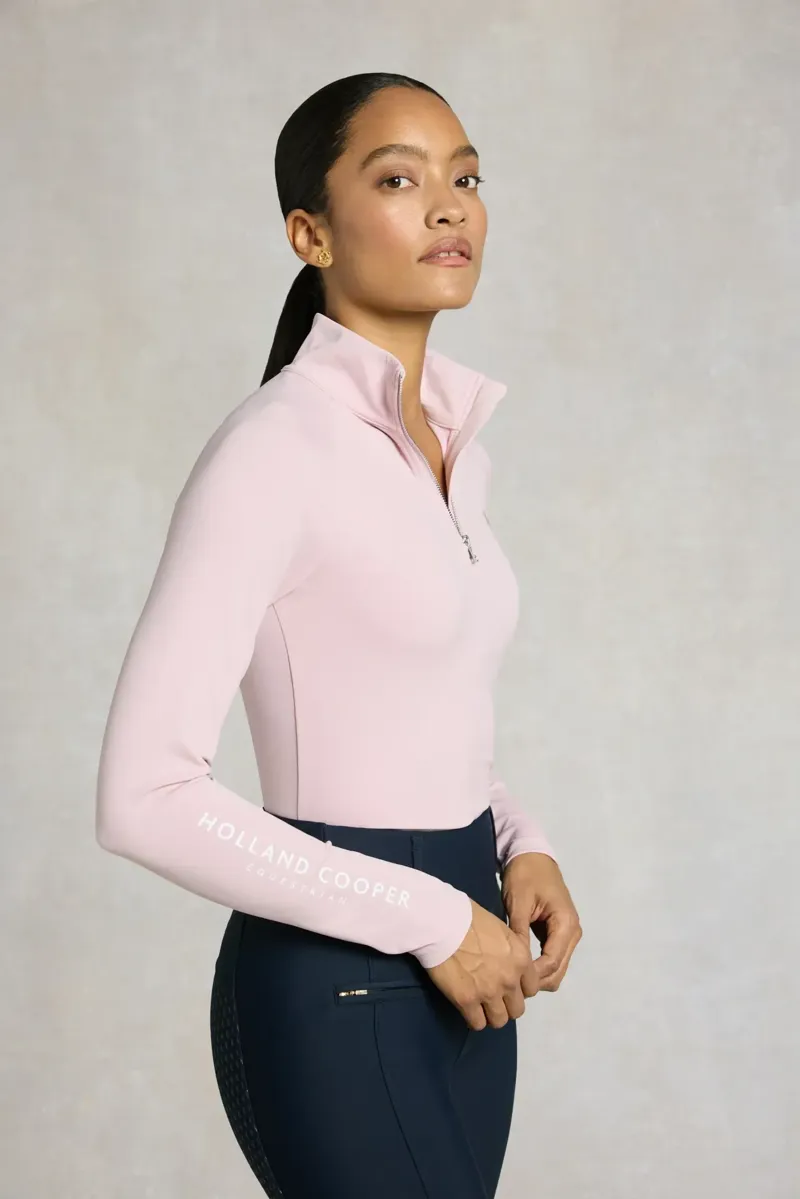 Holland Cooper Chiltern Base Layer Ladies in Dawn Pink-2
