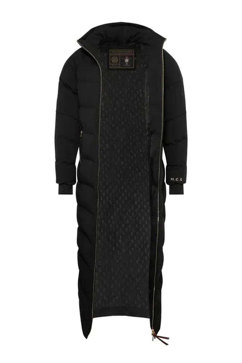 Holland Cooper Chiltern Longline Yard Coat Ladies in Black-6