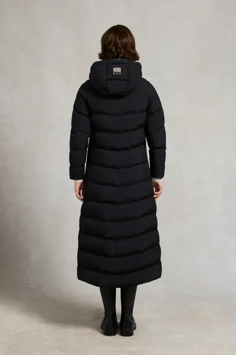 Holland Cooper Chiltern Longline Yard Coat Ladies in Black-5