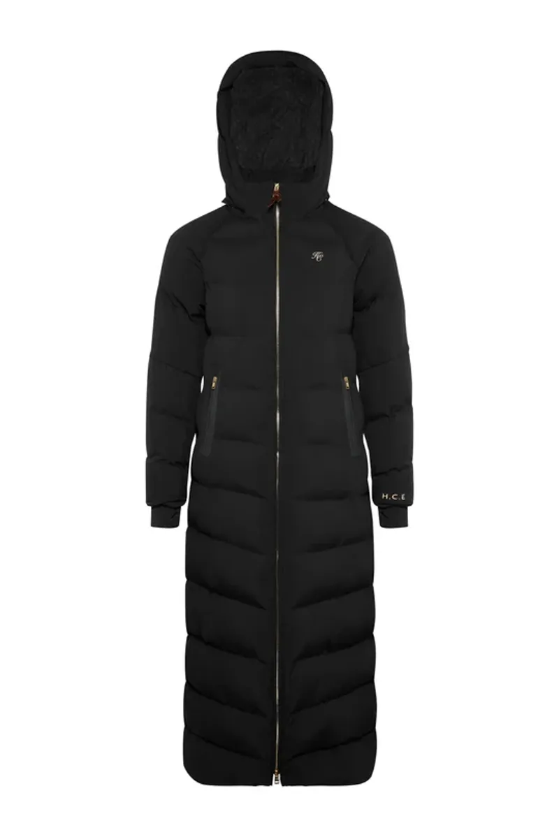 Holland Cooper Chiltern Longline Yard Coat Ladies in Black-9