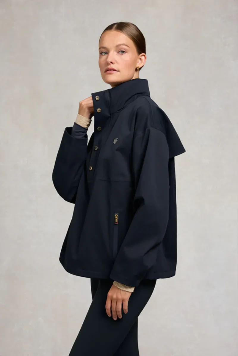 Holland Cooper Chiltern Quarter Zip Jacket Ladies in Ink Navy-1