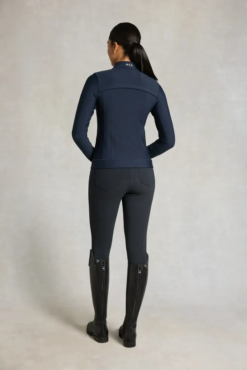 Holland Cooper Chiltern Zip Training Top Ladies in Ink Navy-3