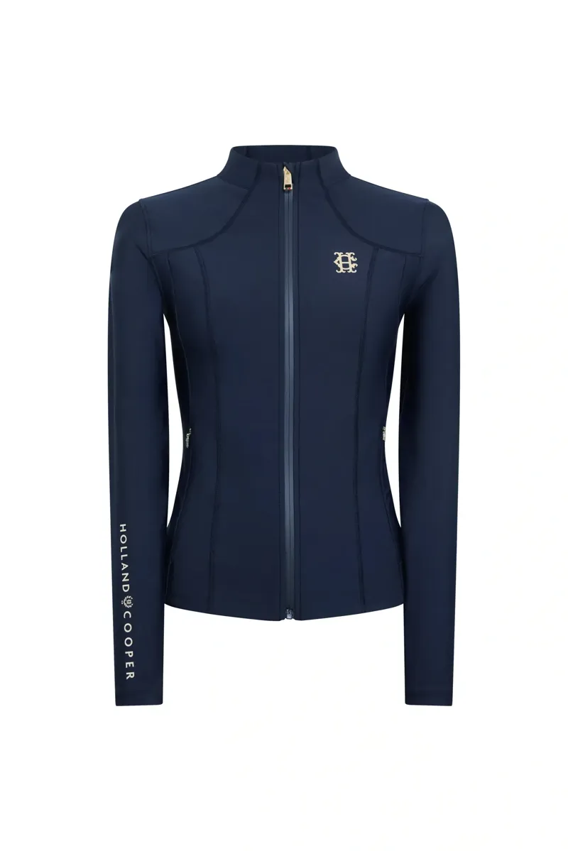 Holland Cooper Chiltern Zip Training Top Ladies in Ink Navy-5