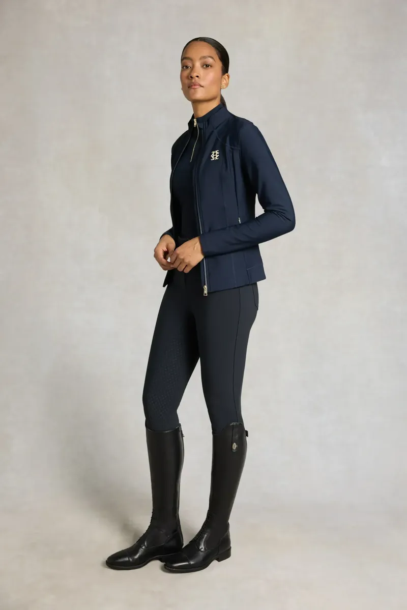 Holland Cooper Chiltern Zip Training Top Ladies in Ink Navy-4