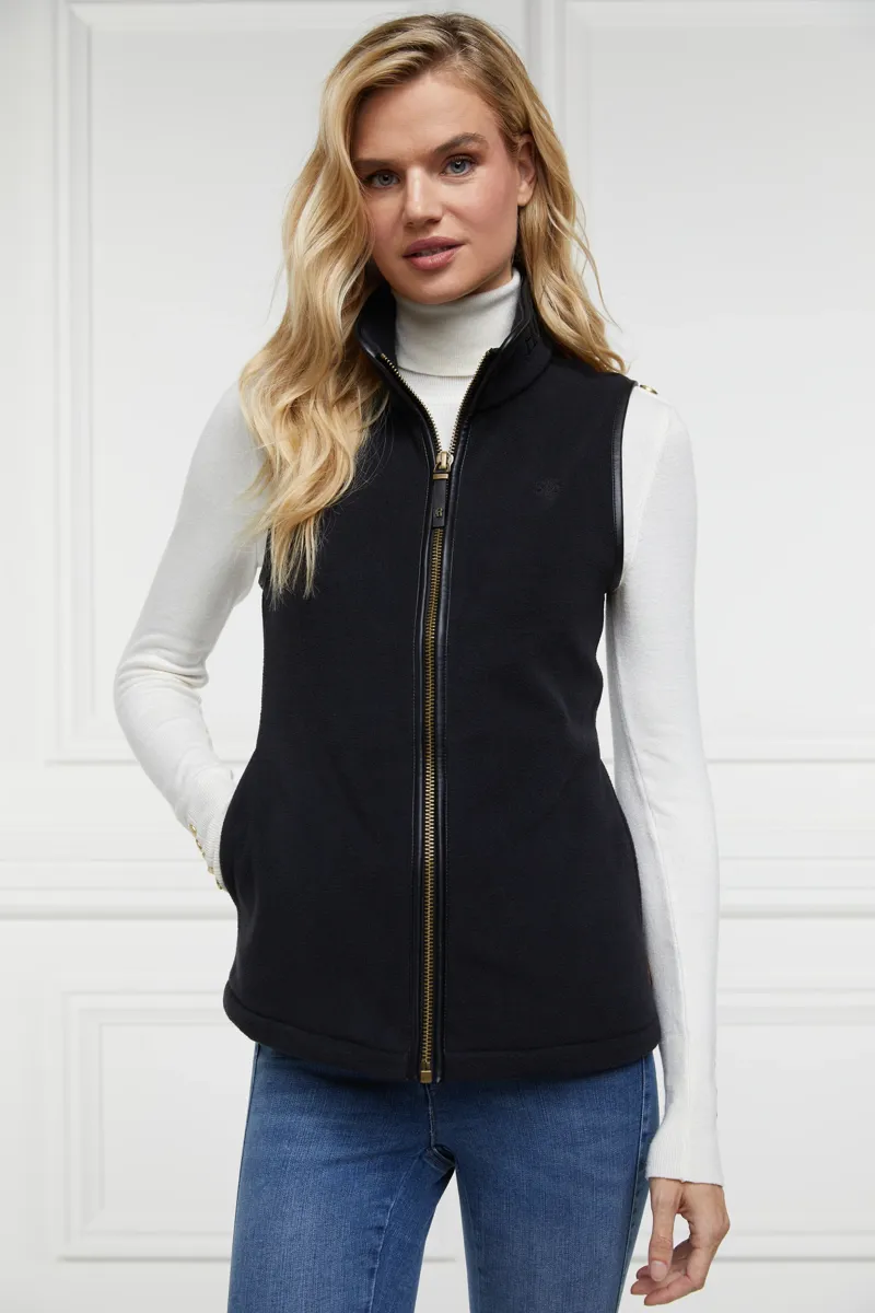 Holland Cooper Country Fleece Gilet Ladies in Black