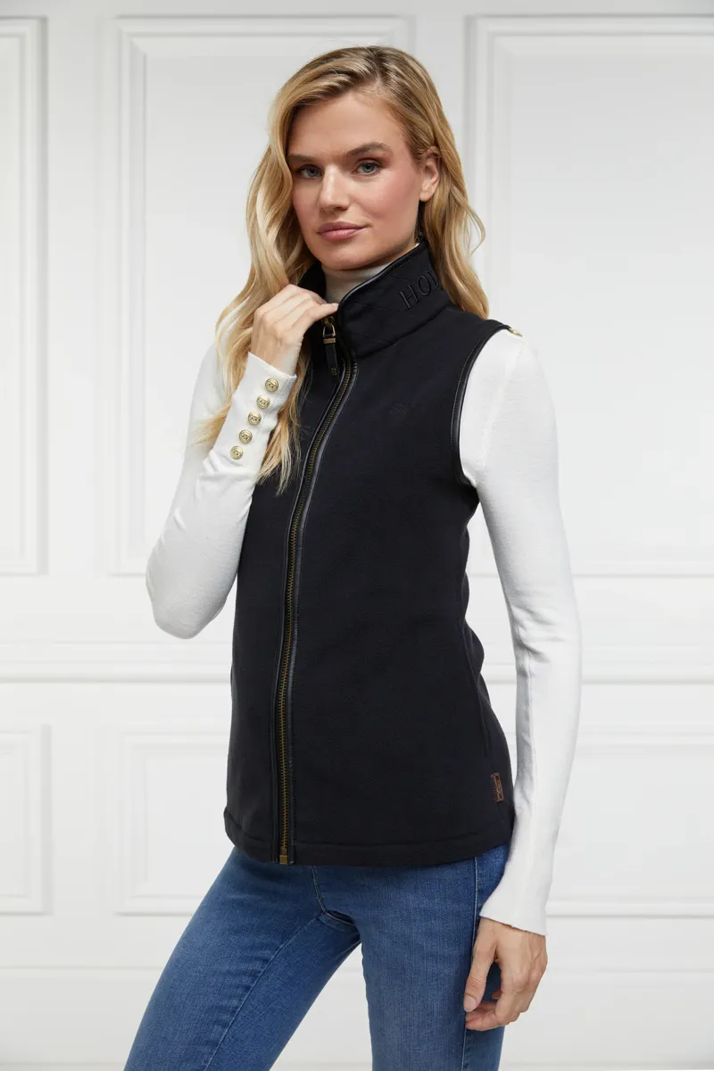 Holland Cooper Country Fleece Gilet Ladies in Black-1