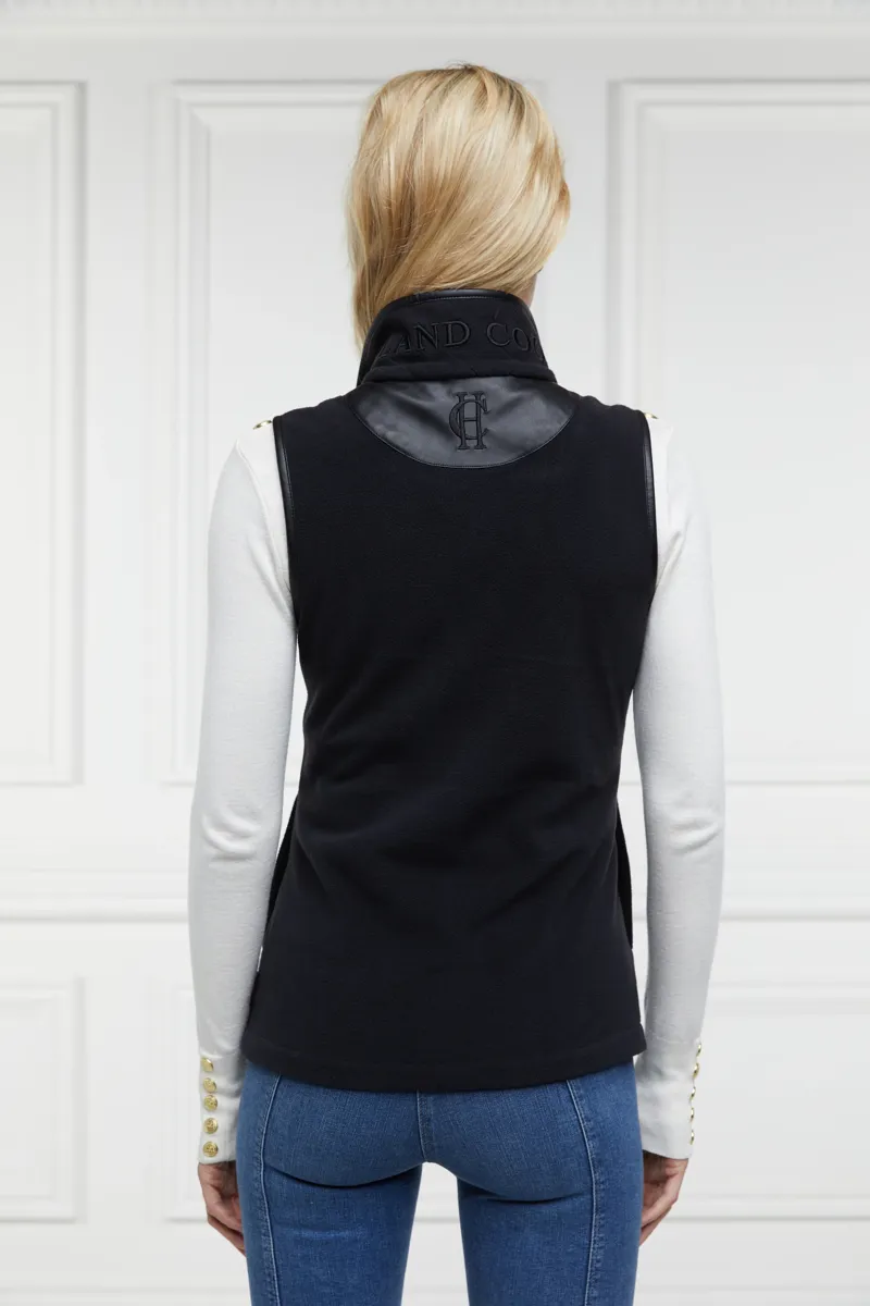 Holland Cooper Country Fleece Gilet Ladies in Black-2