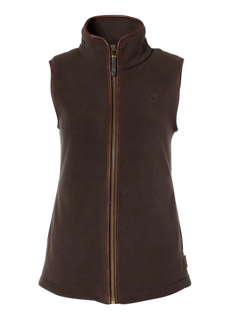 Holland Cooper Country Fleece Gilet Ladies in Chocolate-6