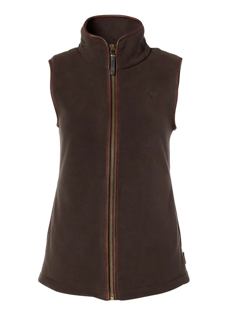 Holland Cooper Country Fleece Gilet Ladies in Chocolate-5