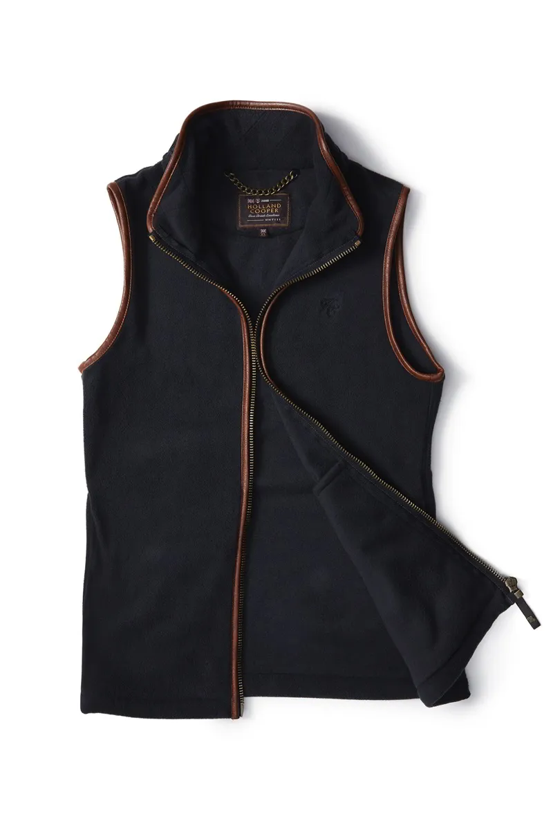 Holland Cooper Country Fleece Gilet in Ink Navy-5
