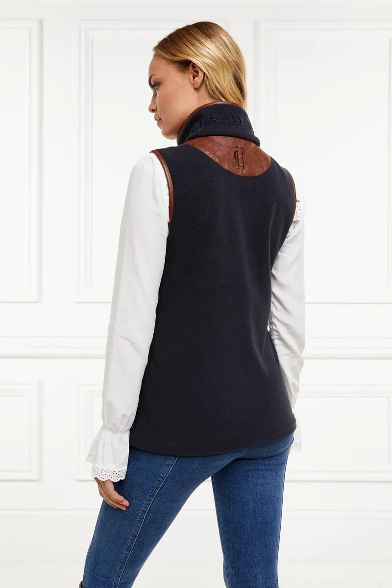 Holland Cooper Country Fleece Gilet in Ink Navy-3