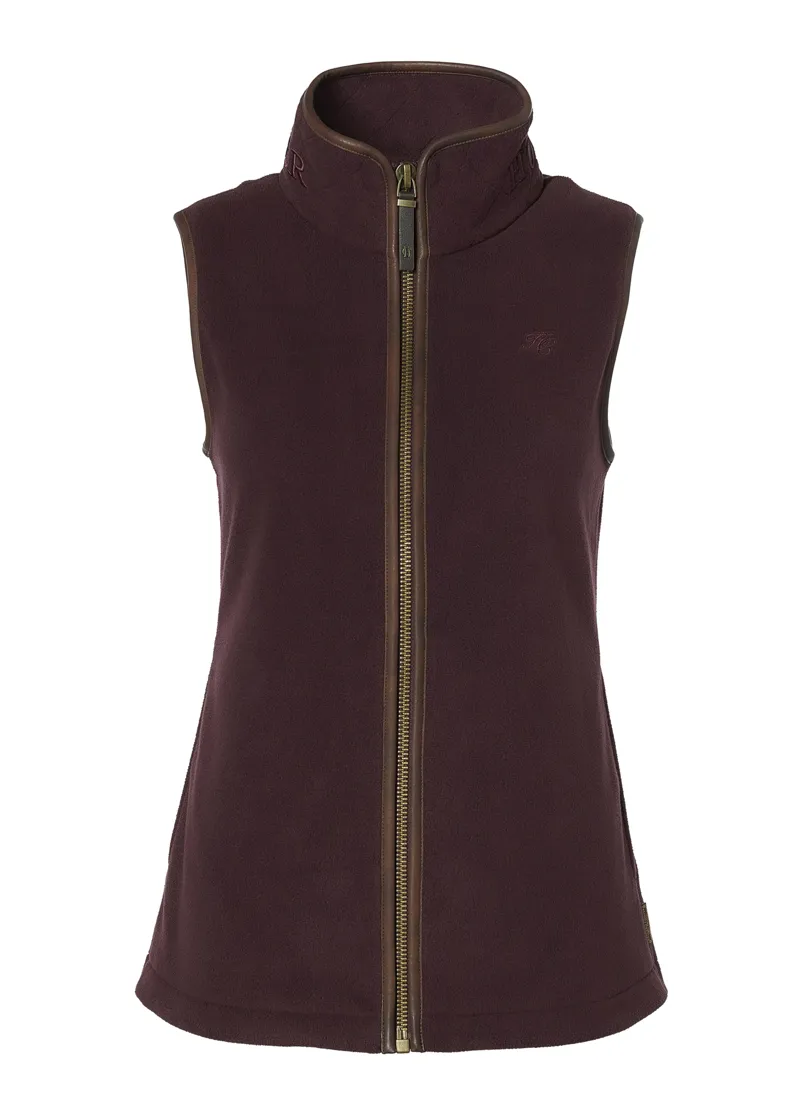 Holland Cooper Country Fleece Gilet in Mulberry-4