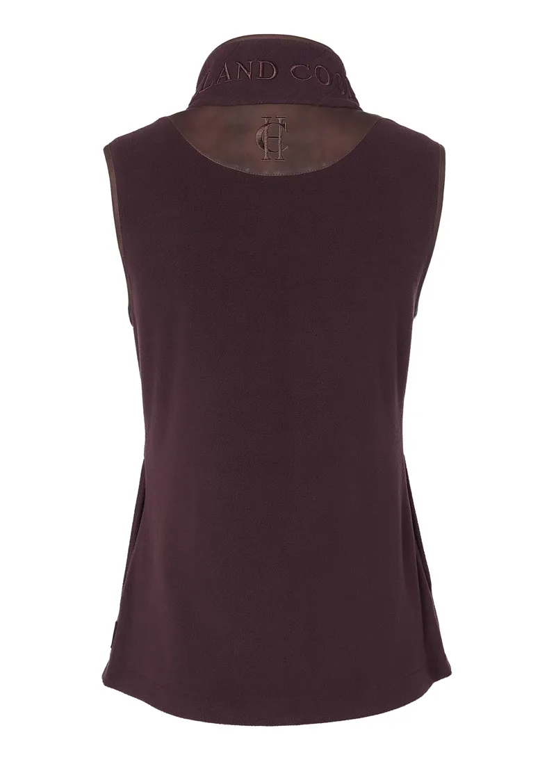 Holland Cooper Country Fleece Gilet in Mulberry-3