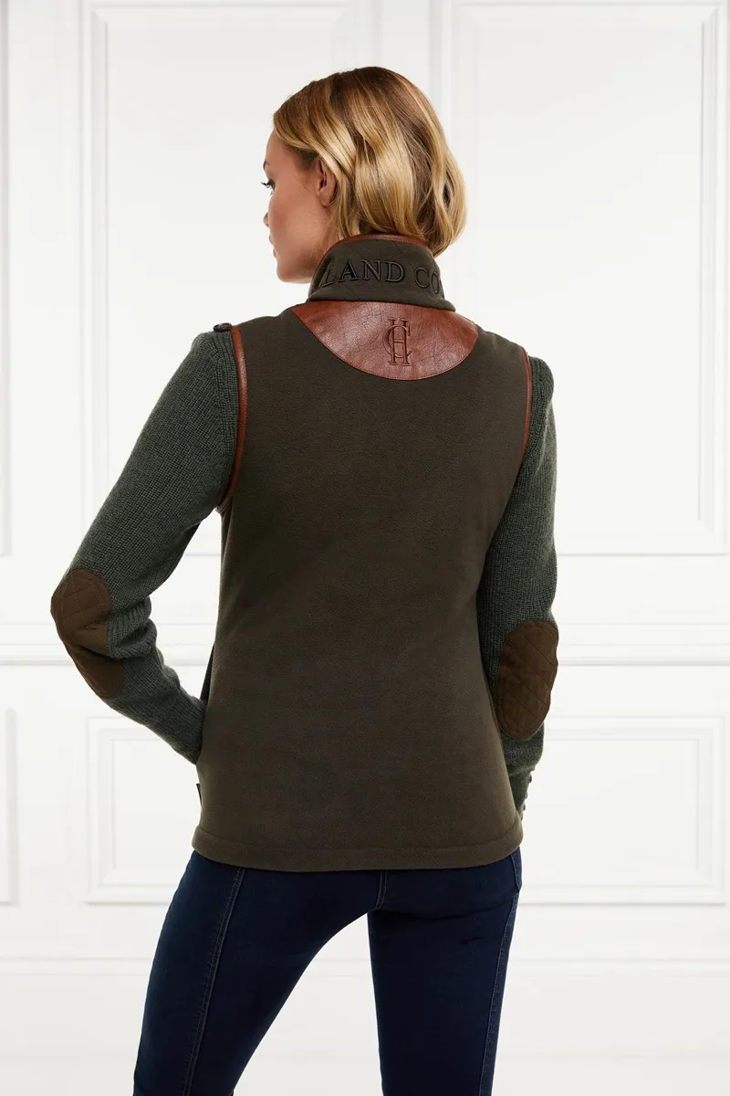 Holland Cooper Country Fleece Gilet in Khaki-2