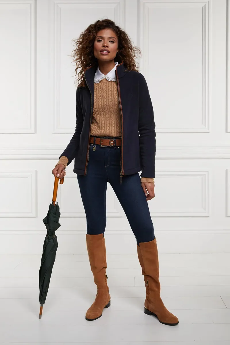 Holland Cooper Country Fleece Jacket in Ink Navy-3