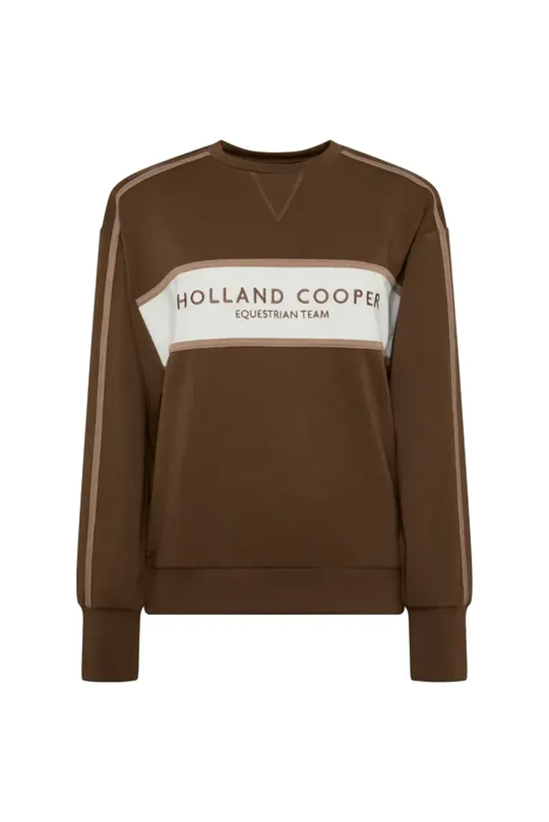 Holland Cooper Equestrian Crew Neck Sweat Ladies in Chestnut-8