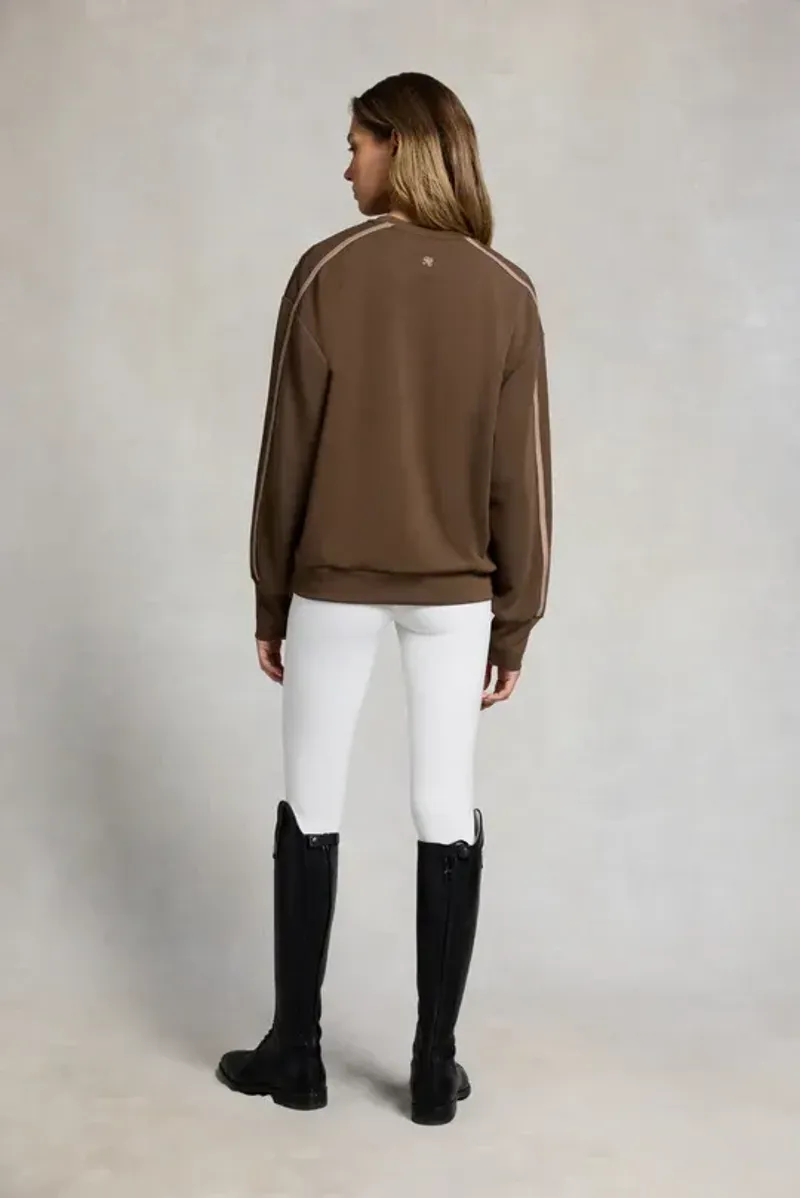 Holland Cooper Equestrian Crew Neck Sweat Ladies in Chestnut-5
