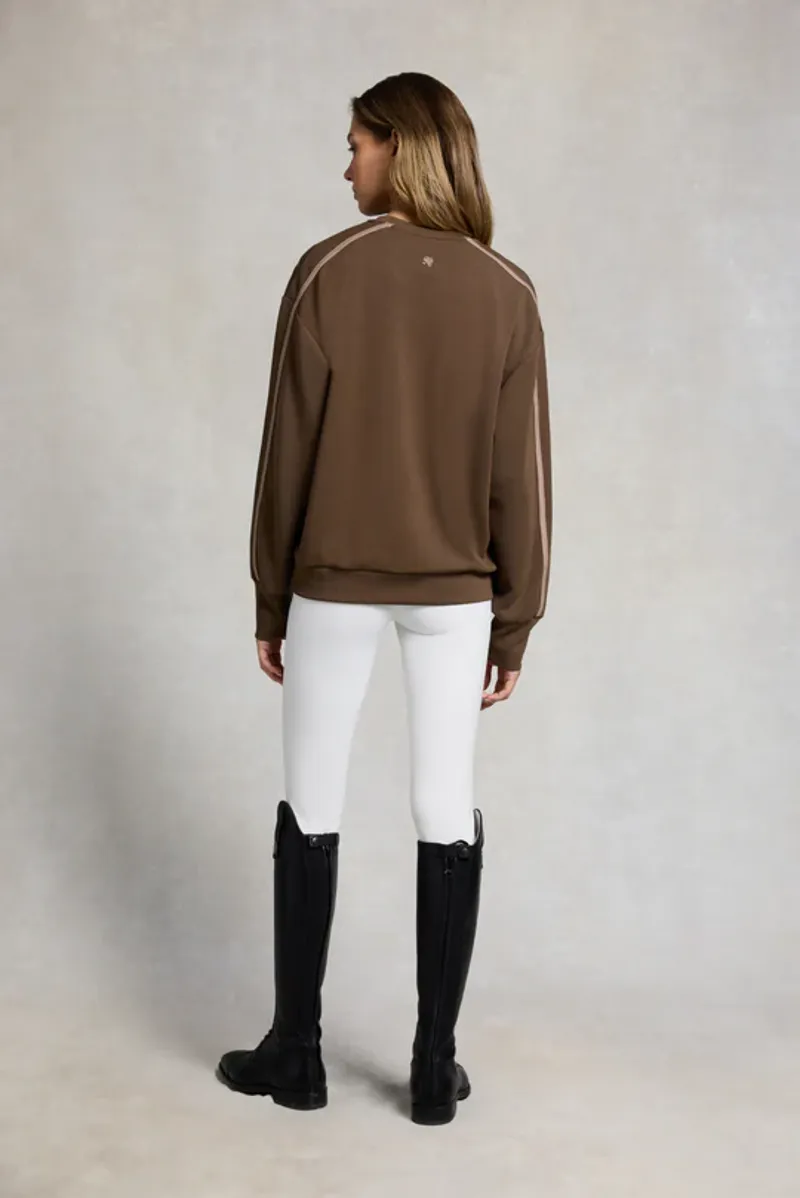 Holland Cooper Equestrian Crew Neck Sweat Ladies in Chestnut-4