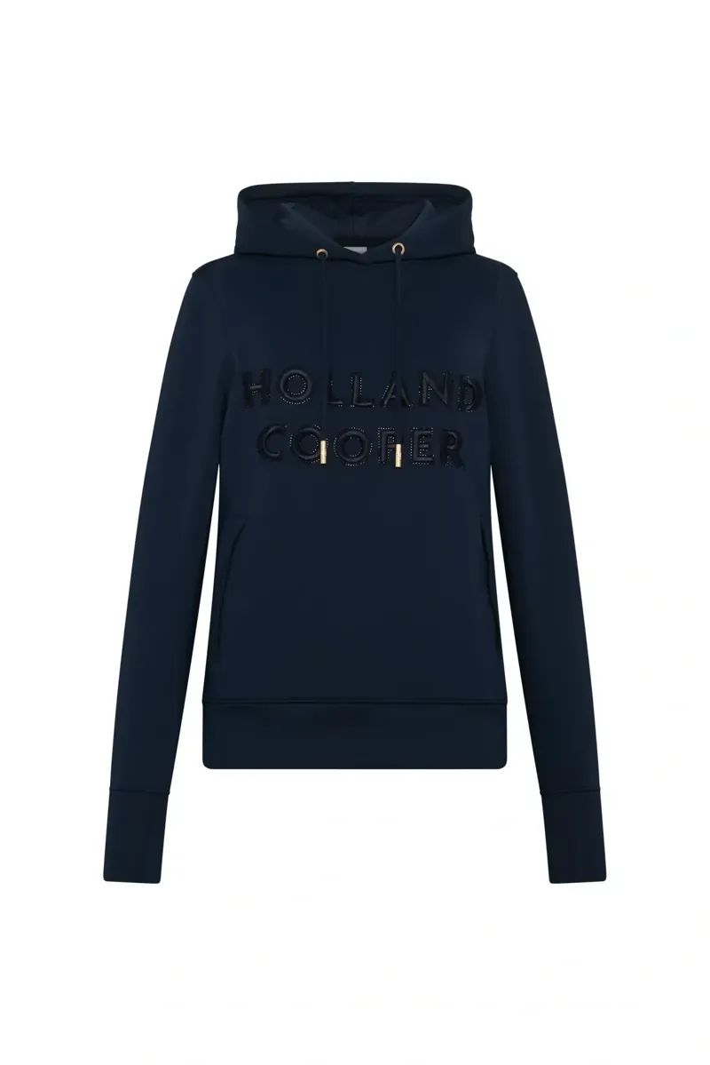 Holland Cooper Crystal Hoodie Ladies in Ink Navy-4