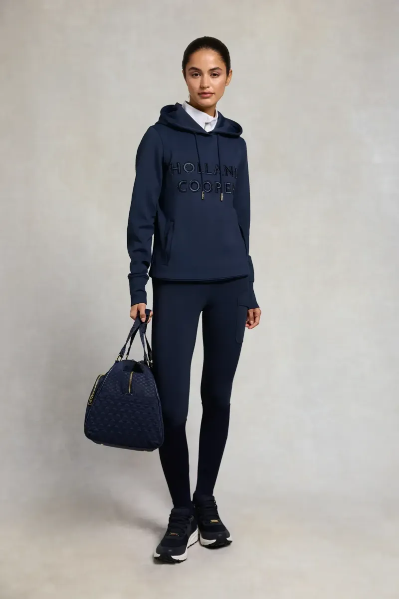 Holland Cooper Crystal Hoodie Ladies in Ink Navy-3