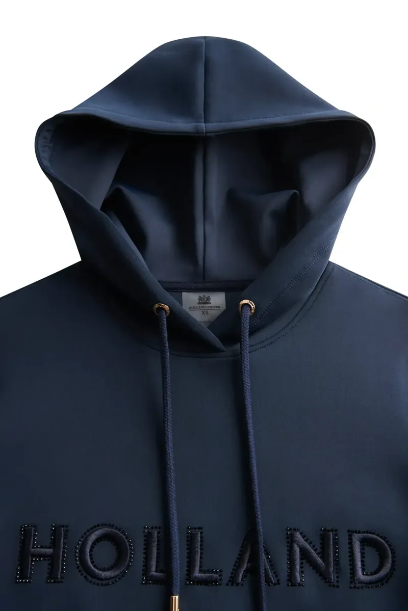 Holland Cooper Crystal Hoodie Ladies in Ink Navy-5