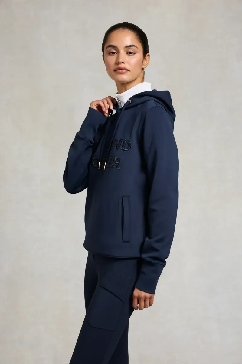 Holland Cooper Crystal Hoodie Ladies in Ink Navy-2