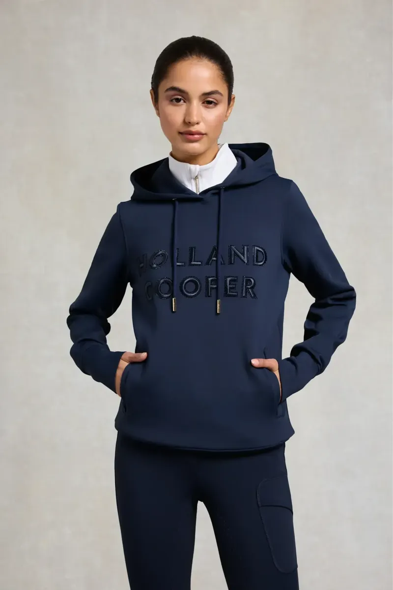 Holland Cooper Crystal Hoodie Ladies in Ink Navy