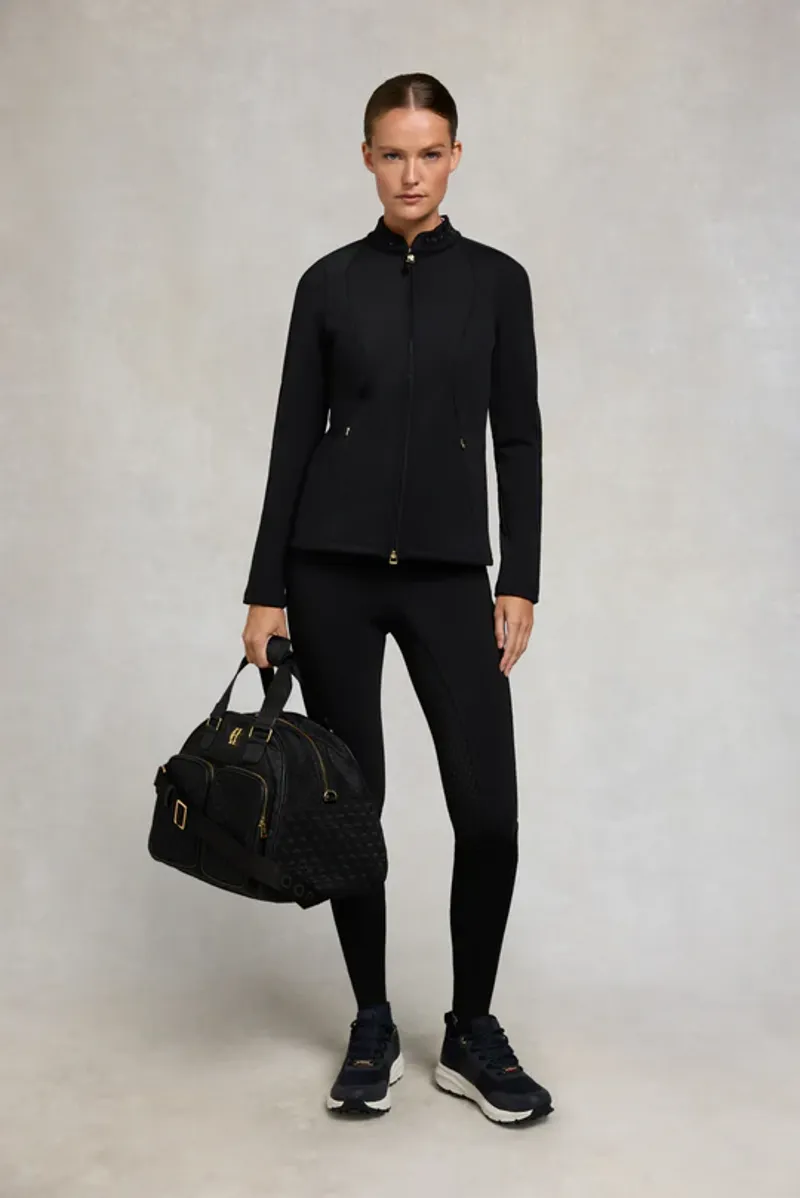 Holland Cooper Crystal Zip Jacket Ladies in Black-3