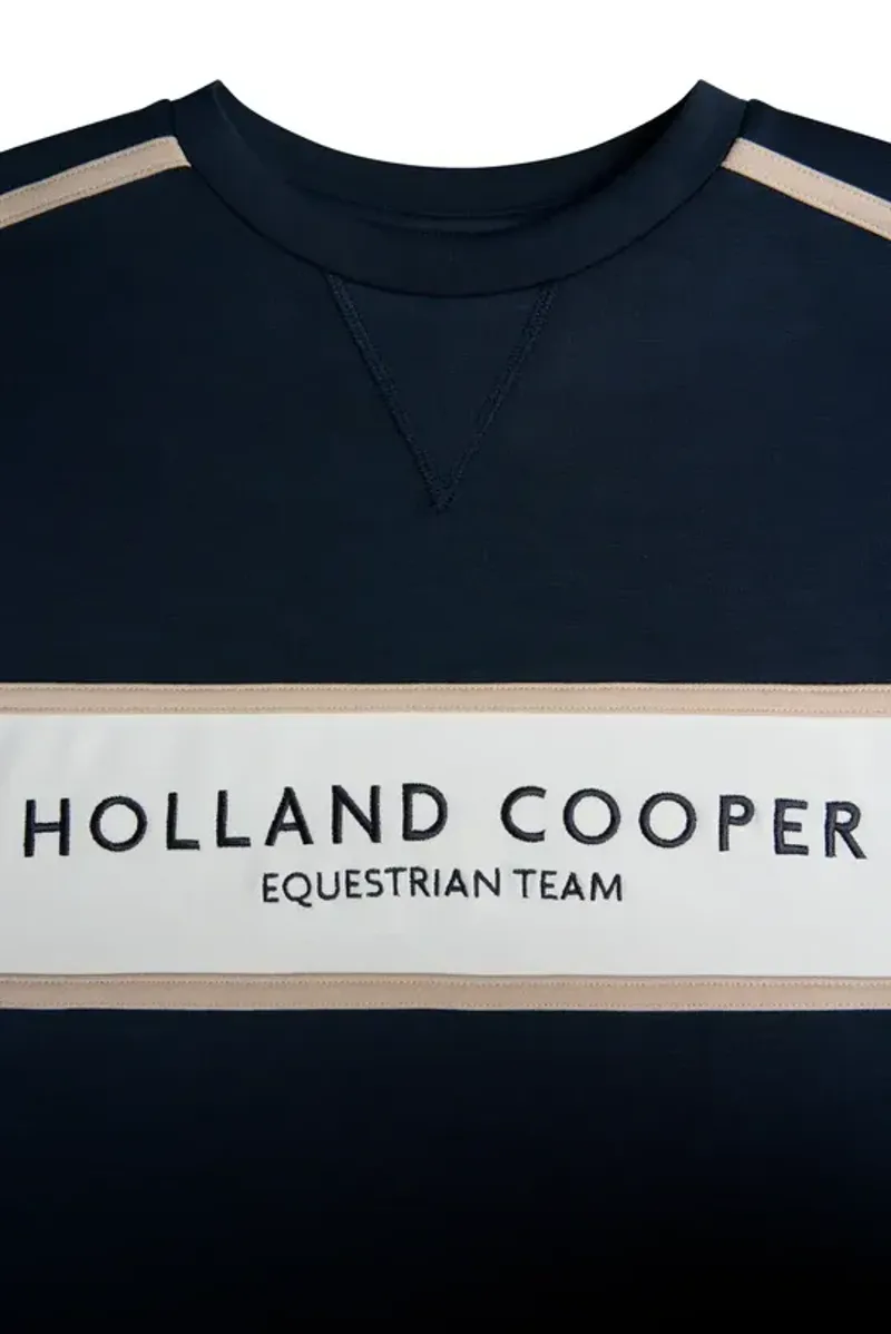 Holland Cooper Equestrian Crew Neck Sweat Ladies in Ink Navy-8