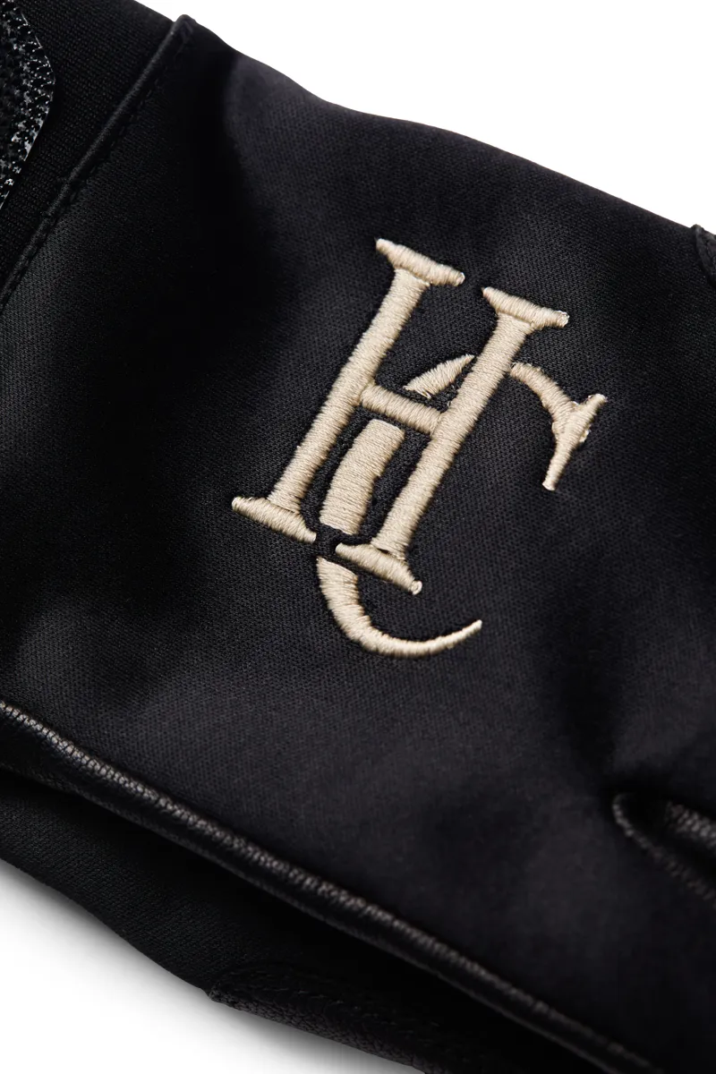 Holland Cooper Fleece Riding Gloves in Black-3