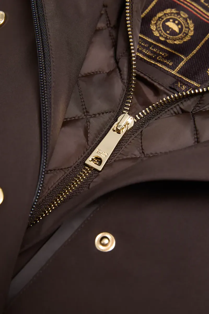 Holland Cooper Folgate Rain Coat Ladies in Chocolate-6