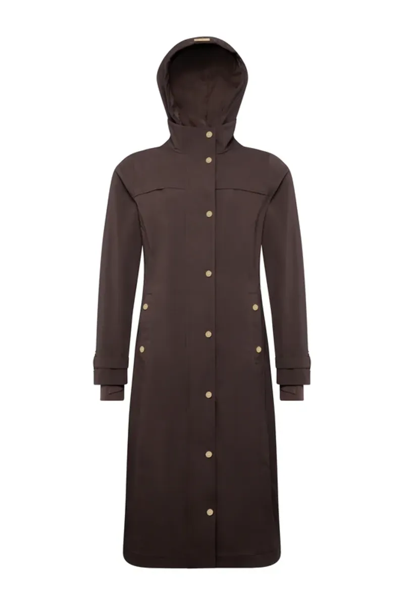 Holland Cooper Folgate Rain Coat Ladies in Chocolate-4