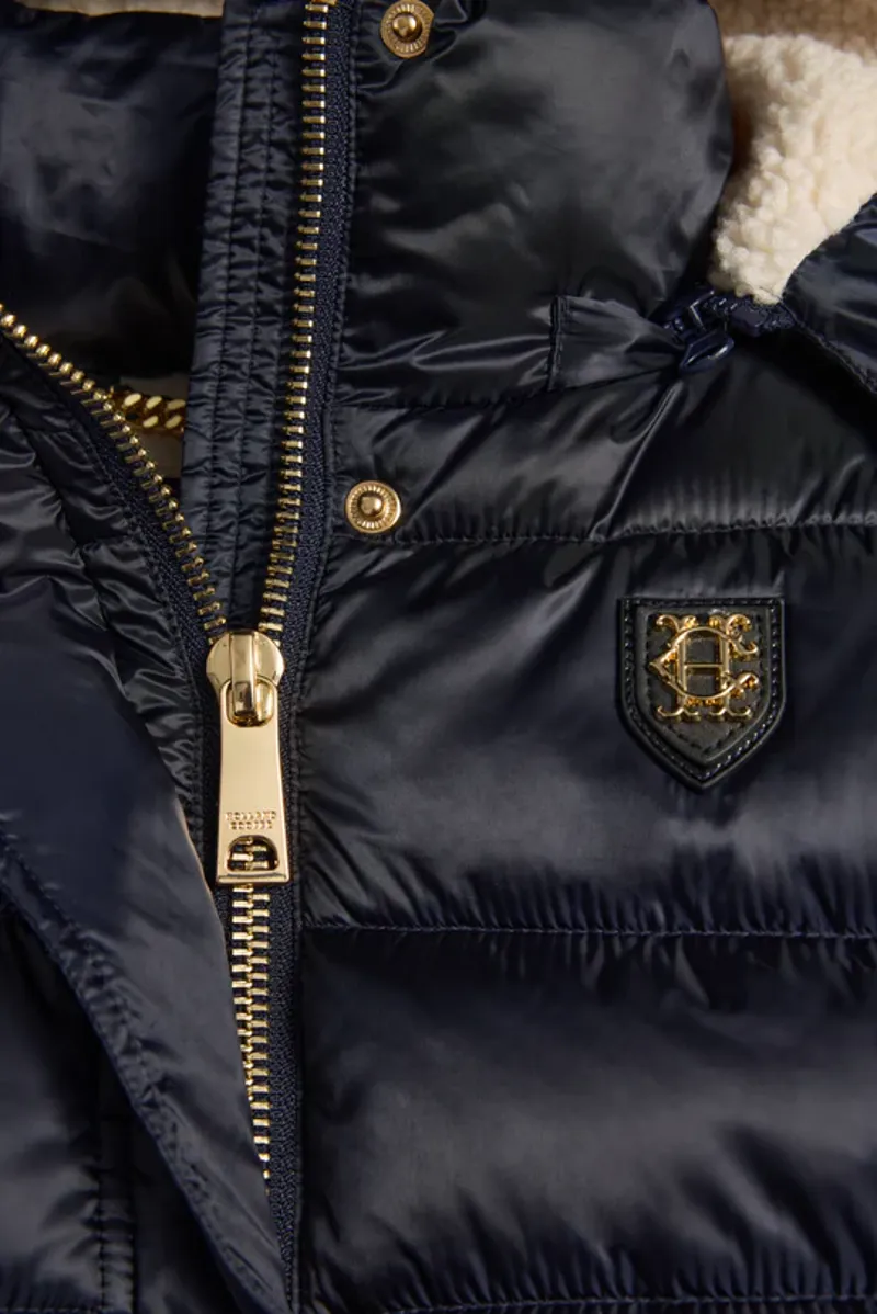 Holland Cooper Harlow Sherpa Gilet Ladies in Ink Navy-6