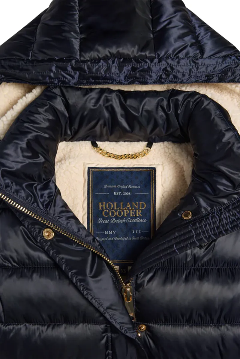 Holland Cooper Harlow Sherpa Gilet Ladies in Ink Navy-8