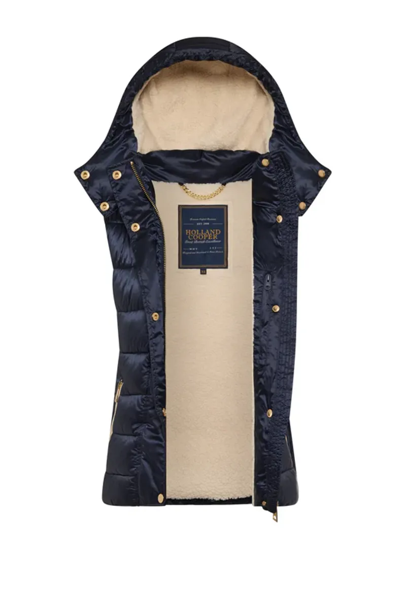 Holland Cooper Harlow Sherpa Gilet Ladies in Ink Navy-9