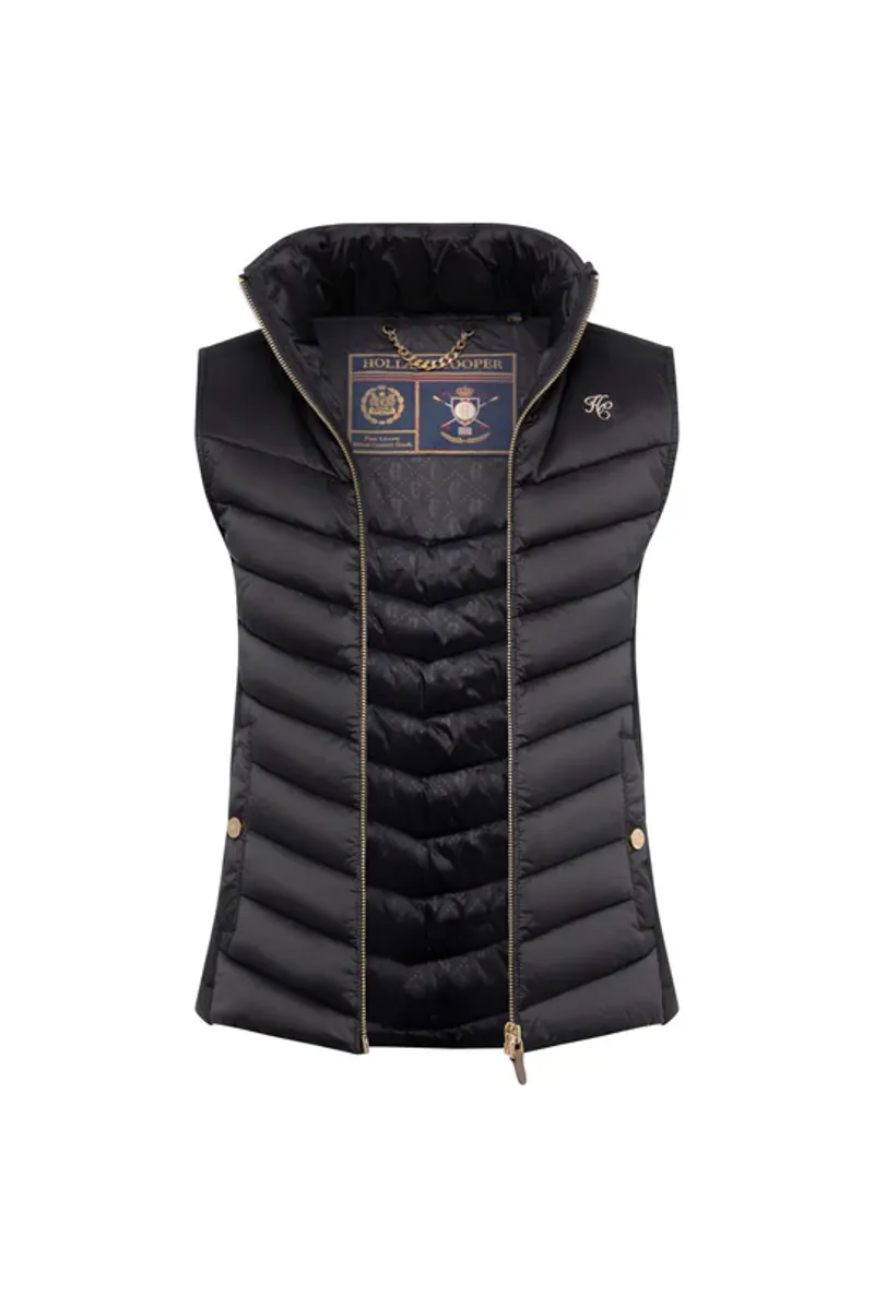Holland Cooper Hybrid Equestrian Gilet Ladies in Black-7