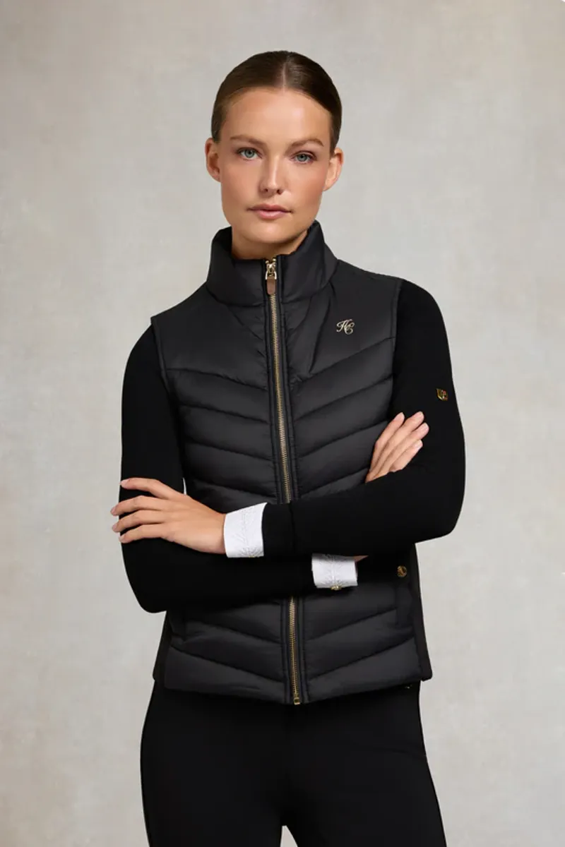 Holland Cooper Hybrid Equestrian Gilet Ladies in Black