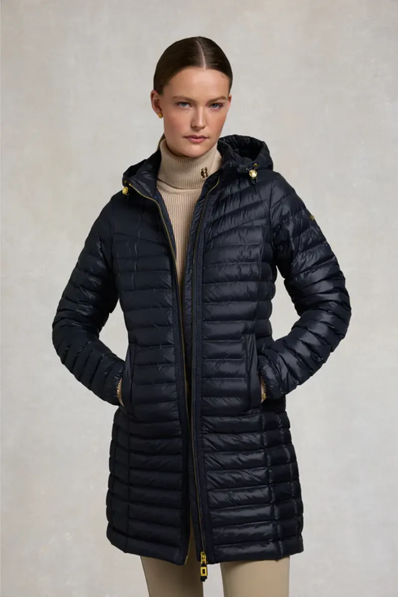 Holland Cooper Lightweight Puffer Coat Ladies in Ink Navy