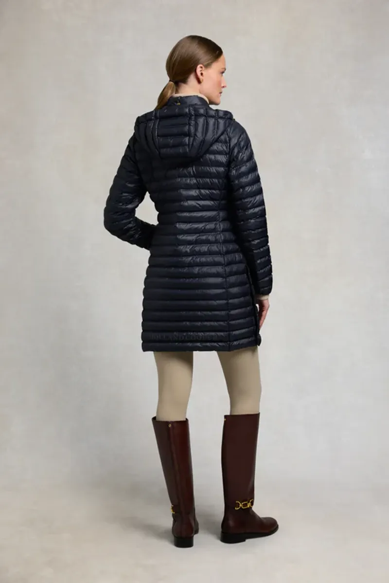Holland Cooper Lightweight Puffer Coat Ladies in Ink Navy-4