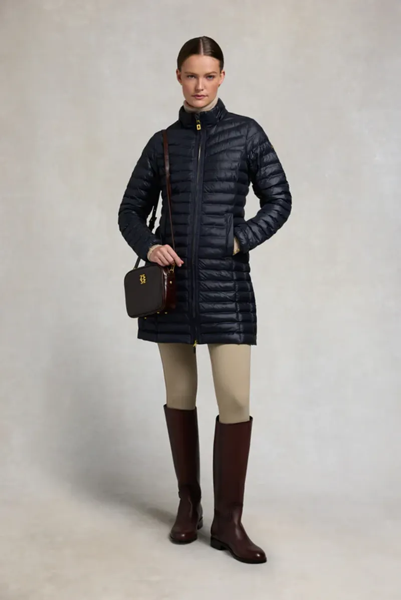 Holland Cooper Lightweight Puffer Coat Ladies in Ink Navy-5