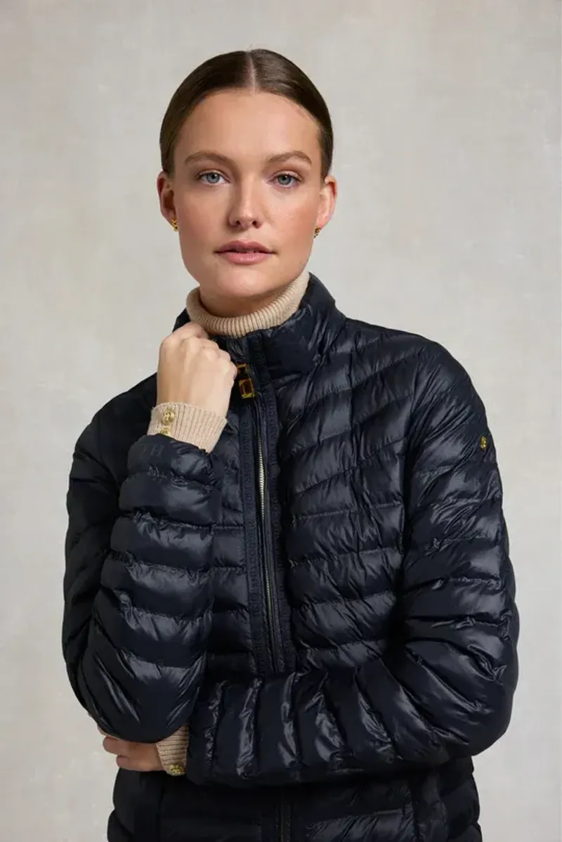 Holland Cooper Lightweight Puffer Coat Ladies in Ink Navy-4