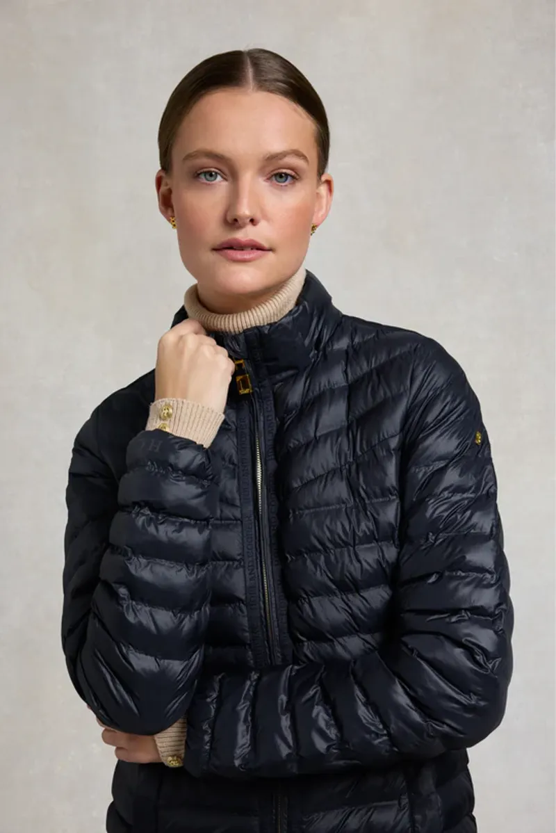 Holland Cooper Lightweight Puffer Coat Ladies in Ink Navy-2