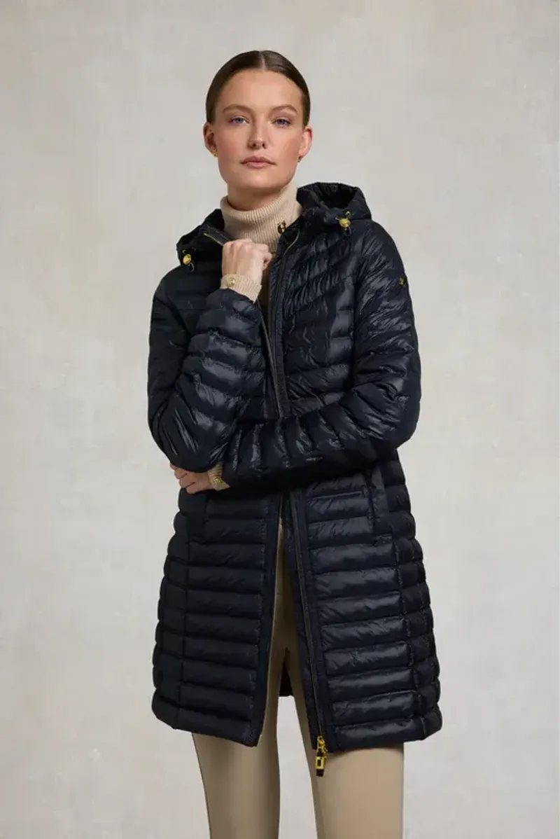 Holland Cooper Lightweight Puffer Coat Ladies in Ink Navy-3