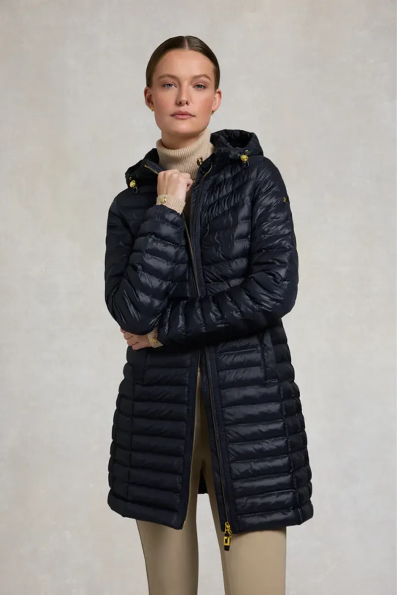Holland Cooper Lightweight Puffer Coat Ladies in Ink Navy-1