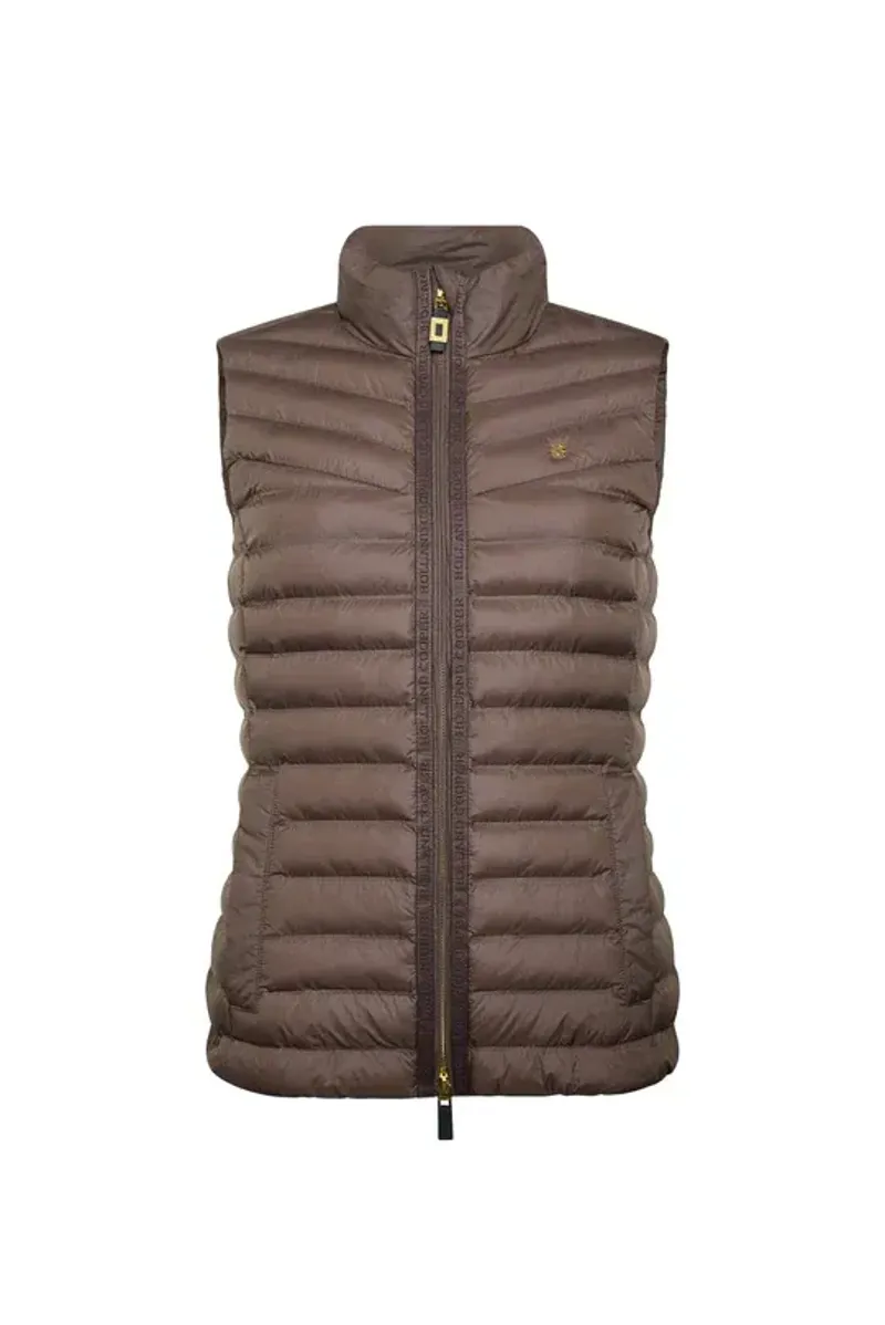 Holland Cooper Lightweight Puffer Gilet Ladies in Chestnut-6