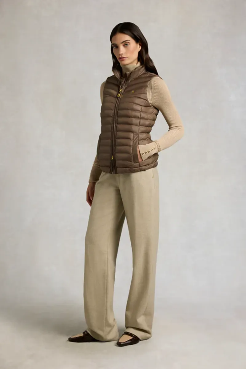 Holland Cooper Lightweight Puffer Gilet Ladies in Chestnut-3