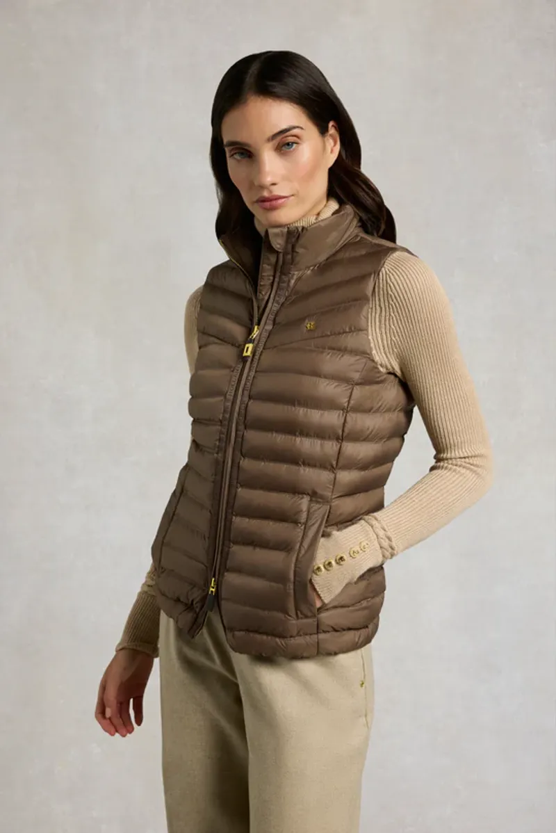 Holland Cooper Lightweight Puffer Gilet Ladies in Chestnut